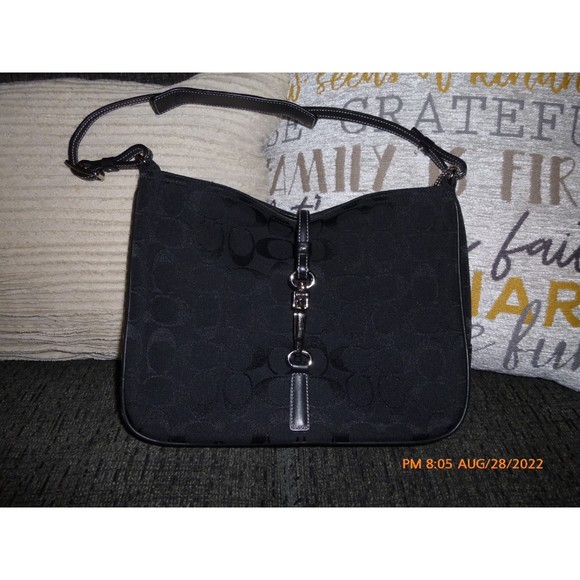 Coach Handbags - Coach Hampton Signature Black K15-6091 Shoulder Handbag Purse